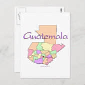 Guatemala-Karte Postkarte (Vorne/Hinten)