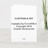Guatemala-Kunst-Gruß-Karte Karte (Rückseite)