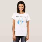 Guatemala-Landflaggen-Kartenform-Silhouettesymbol T-Shirt (Vorne ganz)