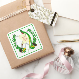 Guatemala-Logo Quadratischer Aufkleber