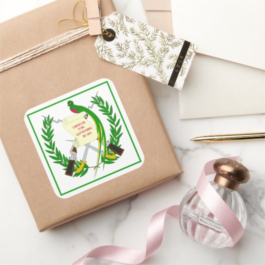 Guatemala-Logo Quadratischer Aufkleber (Schenken)