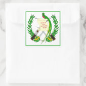 Guatemala-Logo Quadratischer Aufkleber (Tasche)