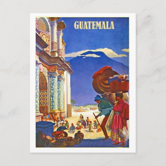 Guatemala, Menschen, Vintage Reise Postkarte (Vorderseite)