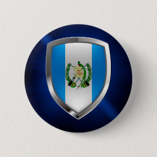 Guatemala Mettalic Emblem Button