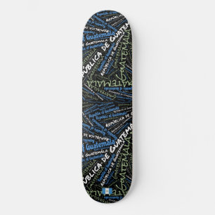 Guatemala Nationalstolz Wordcloud Skateboard