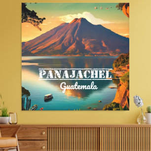Guatemala Panajachel   Vintage Retro Leinwanddruck