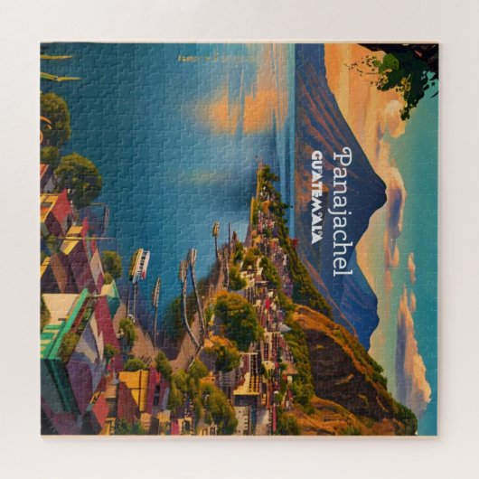 Guatemala Panajachel | Vintage Retro Puzzle (Horizontal)