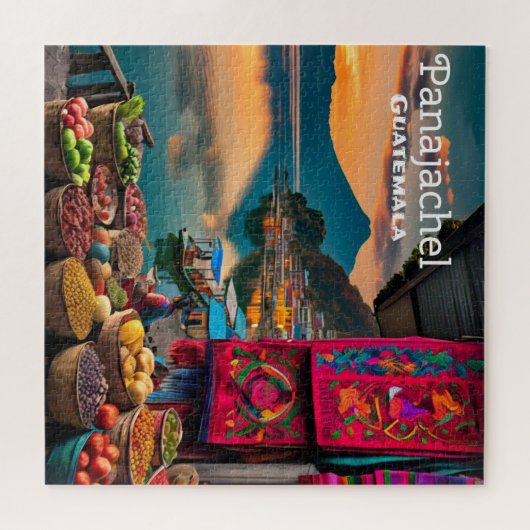 Guatemala Panajachel | Vintage Retro Puzzle (Horizontal)