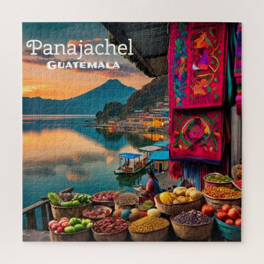 Guatemala Panajachel | Vintage Retro Puzzle (Vertikal)