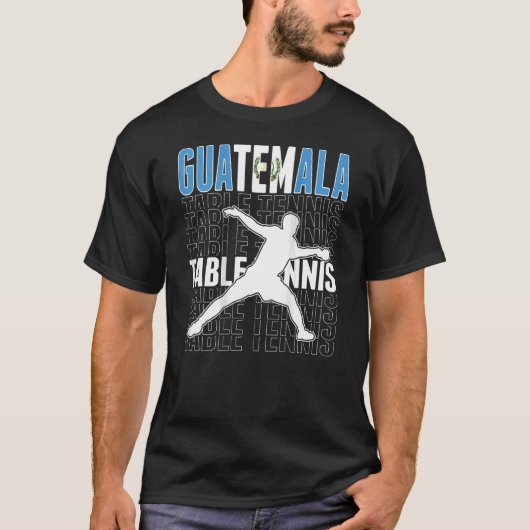 Guatemala Ping Pong Guatemala Tischtennis T-Shirt (Vorderseite)