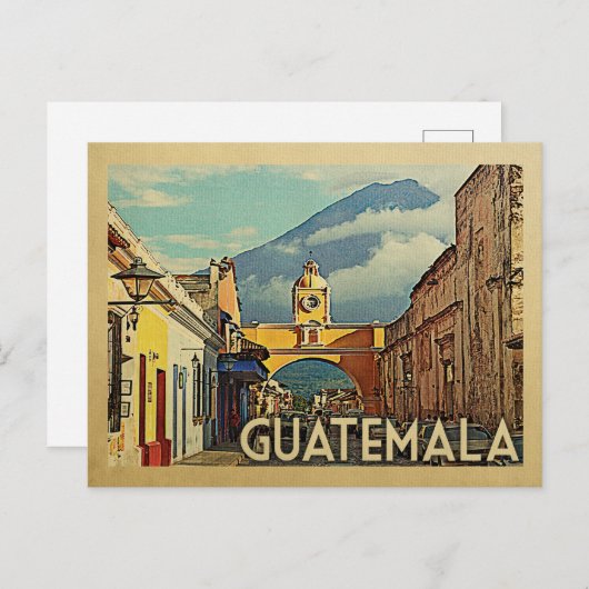 Guatemala Postcard Vintage Reise Postkarte (Vorne/Hinten)