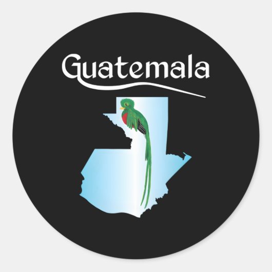 Guatemala Quetzal Cha Guate Antigua Tikal Peten Fl Runder Aufkleber (Vorderseite)