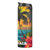 Guatemala | Quetzal Travel Vintag Retro Thermosbecher (Nach rechts gedreht)