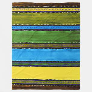 Guatemala Rainbow Fleece Blanken