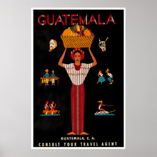 Guatemala Reise Kunst Südamerika Poster Druck