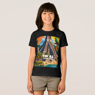 Guatemala Reisen Vintage Poster Tikal Tri-Blend Shirt