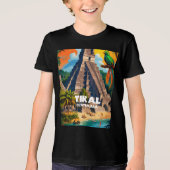 Guatemala Reisen Vintage Poster Tikal Tri-Blend Shirt (Vorderseite)
