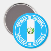 Guatemala-RundEmblem Magnet (Vorderseite/Rückseite)