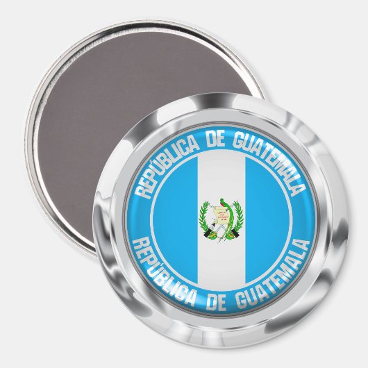 Guatemala-RundEmblem Magnet (Vorderseite/Rückseite)