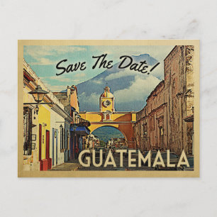 Guatemala Save the Date Vintage Postkarten