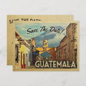Guatemala Save the Date Vintage Postkarten (Vorne/Hinten)
