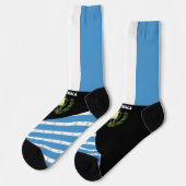 Guatemala Socken, Guatemala Flaggen Farben / Sport Socken (Linkes Detail)