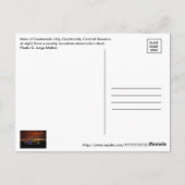 Guatemala Stadt, Guatemala, C.A. in der Nacht. Postkarte (Rückseite)