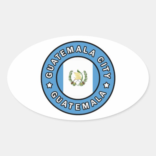 Guatemala-Stadt Guatemala Ovaler Aufkleber (Vorderseite)