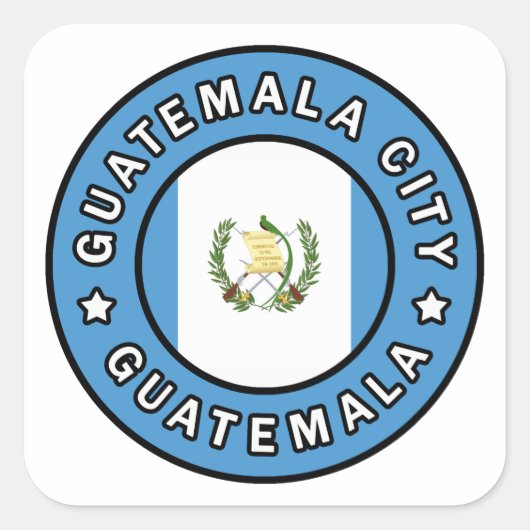 Guatemala-Stadt Guatemala Quadratischer Aufkleber (Vorderseite)