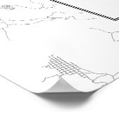 Guatemala Stadt, Guatemala (schwarz auf weiß) Poster (Ecke)