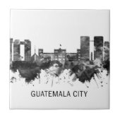 Guatemala Stadt Guatemala Skyline BW Fliese (Vorderseite)