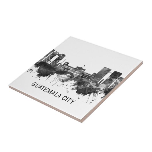 Guatemala Stadt Guatemala Skyline BW Fliese (Seite)