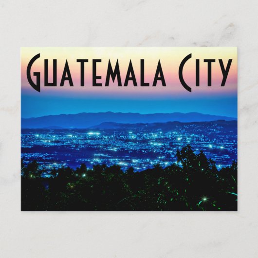 Guatemala-Stadt, Guatemala, Zentralamerika bei Däm Postkarte (Vorderseite)