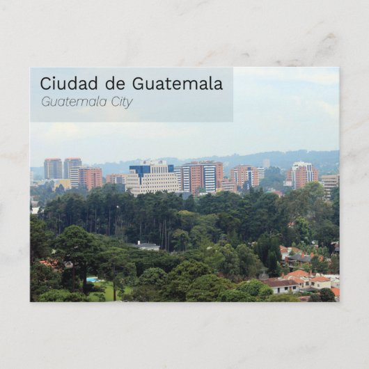 Guatemala-Stadt Postkarte (Vorderseite)
