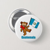 Guatemala-Teddybär-Knopf Button (Vorne & Hinten)