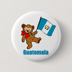Guatemala-Teddybär-Knopf Button