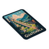 Guatemala Tikal Nationalpark Illustration Travel Magnet (Rechte Seite)