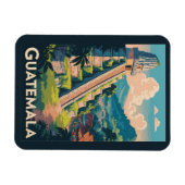 Guatemala Tikal Nationalpark Illustration Travel Magnet (Horizontal)