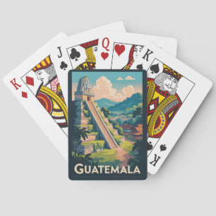 Guatemala Tikal Nationalpark Illustration Travel Spielkarten