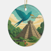 GUATEMALA TIKAL PETEN Retro poster Keramik Ornament (Links)
