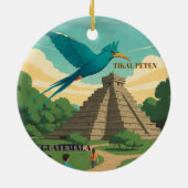 GUATEMALA TIKAL PETEN Retro poster Keramik Ornament (Hinten)