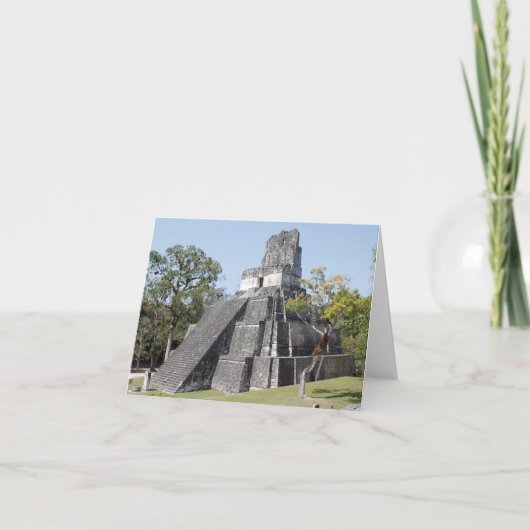 Guatemala Tikal Ruins Temple Karte (Vorderseite)