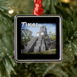 Guatemala Tikal Ruins Temple Ornament Aus Metall