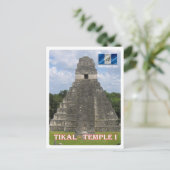 Guatemala - Tikal - Tempel I - Postkarte (Stehend Vorderseite)
