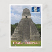 Guatemala - Tikal - Tempel I - Postkarte (Vorderseite)