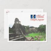 Guatemala - Tikal - Temple Jaguar - Postkarte (Vorne/Hinten)