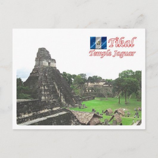 Guatemala - Tikal - Temple Jaguar - Postkarte (Vorderseite)
