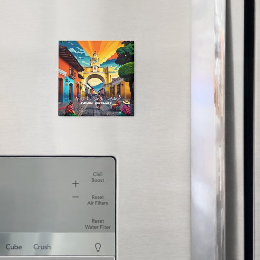 Guatemala Travel Vintage Poster Antigua Magnet (In Situ (Kühlschrank))