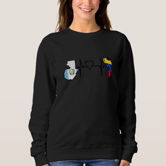 Guatemala Venezuela Flag Guatemalan Venezuelan Hea Sweatshirt (Vorderseite)