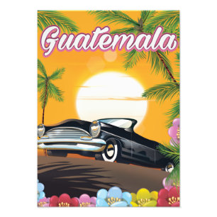 Guatemala Vintage-Autoreiseplakat Fotodruck